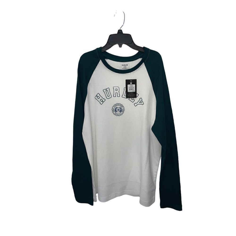 Hurley Thermal Green/White Long Sleeve 1259-0522 Size Large NWT
